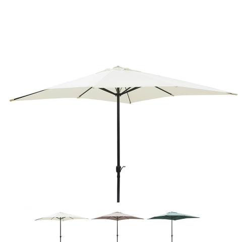 Parasol de jardín con poste central de acero 3x3 Cuba Promoción