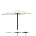 Parasol de jardín con poste central de acero 3x3 Cuba Promoción