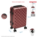 Maleta pequeña 4 ruedas 360° con combinación doble cremallera Diamond 