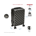 Set de 2 maletas 4 ruedas 360° con combinación y doble cremallera Diamond 