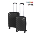 Set de 2 maletas 4 ruedas 360° con combinación y doble cremallera Diamond Promoción