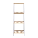 Mueble baño con 4 estantes de bambú y MDF Tavro Descueto