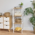 Mueble baño con 4 estantes de bambú y MDF Tavro Venta