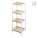 Mueble baño con 4 estantes de bambú y MDF Tavro Promoción