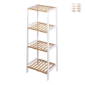 Mueble baño con 4 estantes de bambú y MDF Tavro Promoción