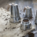 Cafetera moka de acero inoxidable para 2 tazas con mango efecto madera Riko Venta