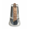 Cafetera moka de acero inoxidable para 2 tazas con mango efecto madera Riko Rebajas