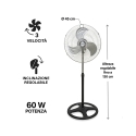 Ventilador de pie 3 aspas altura e inclinación ajustable Atmosphere Catálogo