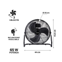 Ventilador de mesa con 3 aspas de alta velocidad 65W CromoFresh Descueto