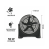 Ventilador de caja redondo con 5 aspas Ø43 cm 3 velocidades 50W Falek Stock