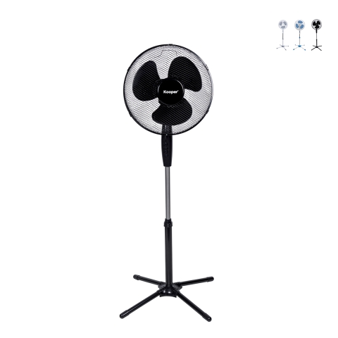 Ventilador de pie, base en cruz 3 velocidades 45 W 133cm ArticFresh Promoción