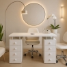 Mesa de manicura y reconstrucción de uñas con aspirador y 8 cajones Squoval Oferta