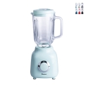 Batidora eléctrica 500W jarra de vidrio 1,5L cuchillas de acero inoxidable Dari Descueto