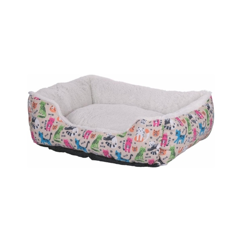 Cama para perros de interior 55x45cm acolchada con base antideslizante Kenza Promoción
