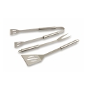 Set de 3 utensilios de acero inoxidable para barbacoa con maletín Nira Rebajas