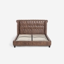 Cama matrimonial Chesterfield 160x190cm en similpiel Chur Oferta