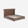 Cama matrimonial Chesterfield 160x190cm en similpiel Chur Venta