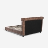 Cama matrimonial Chesterfield 160x190cm en similpiel Chur Descueto