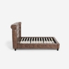 Cama matrimonial Chesterfield 160x190cm en similpiel Chur Rebajas