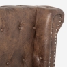 Cama matrimonial Chesterfield 160x190cm en similpiel Chur Catálogo