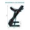 Cinta de correr eléctrica plegable inclinable 12 programas con ruedas K2 
