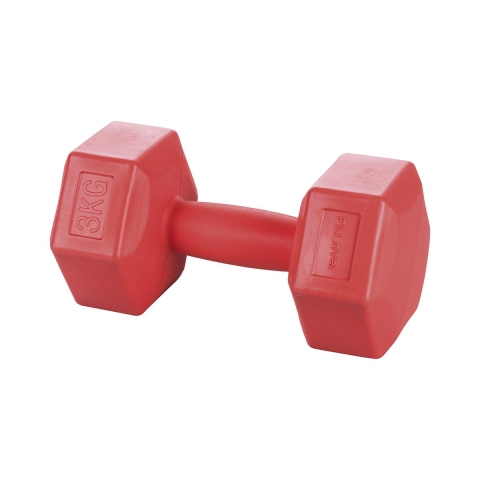 Mancuerna de gimnasio 3 Kg hexagonal antirrodamiento Movara Promoción