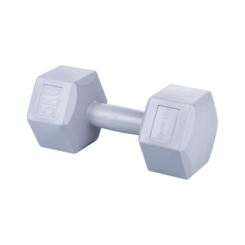 Mancuerna hexagonal de 5 kg antideslizante para gimnasio Dynaro Promoción