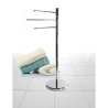 Toallero de pie para baño con 3 barras de metal cromado Silua Venta
