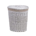 2 cestas para ropa con tapa de madera y tela Zeyra Oferta