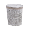 2 cestas para ropa con tapa de madera y tela Zeyra Oferta