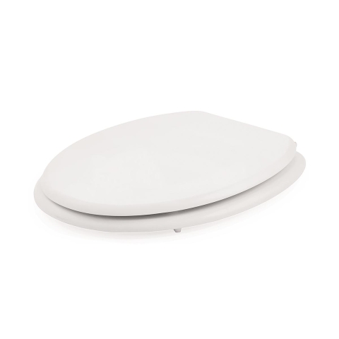 Asiento de inodoro universal blanco en MDF satinado Tunai Promoción