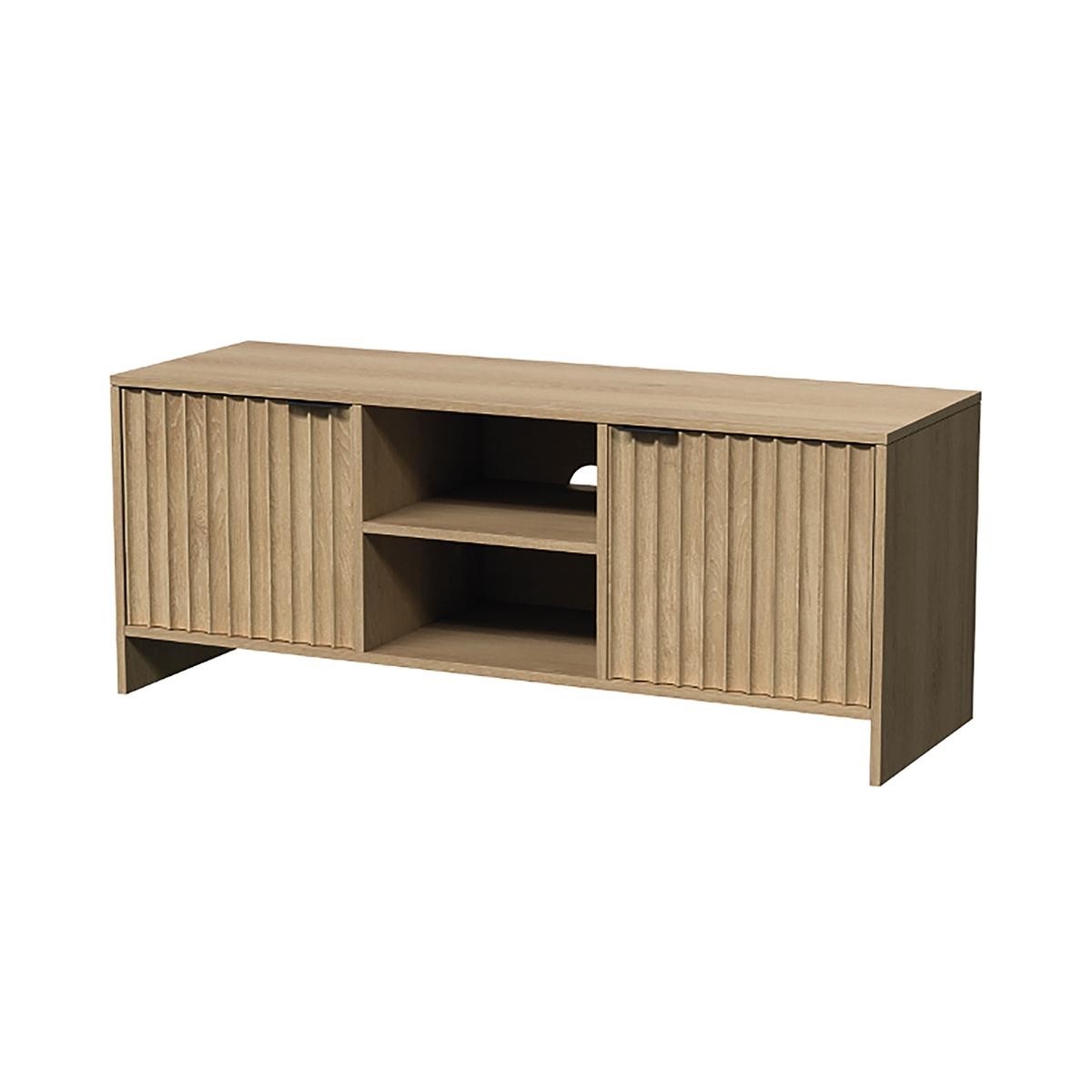 Mueble de TV en madera con 2 puertas y 2 estantes 140x39,5x49cm Talua Promoción Mueble de TV en madera con 2 puertas y 2 estantes 140x39,5x49cm Talua Promoción