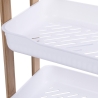 Estantería móvil de 3 niveles en madera y plástico 35x20,5x45cm Senia Rebajas