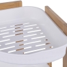 Estante de esquina para ducha en madera con 2 estantes de plástico 23x23x27cm Aliva Oferta