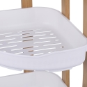 Estante de esquina para ducha con 3 niveles de madera y plástico Norea Oferta