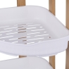 Estante de esquina para ducha con 3 niveles de madera y plástico Norea Oferta