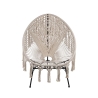 Sillón de jardín exterior con tejido de macramé Elika 