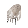 Sillón de jardín exterior con tejido de macramé Elika 