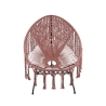 Sillón de jardín exterior con tejido de macramé Elika 