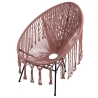 Sillón de jardín exterior con tejido de macramé Elika 