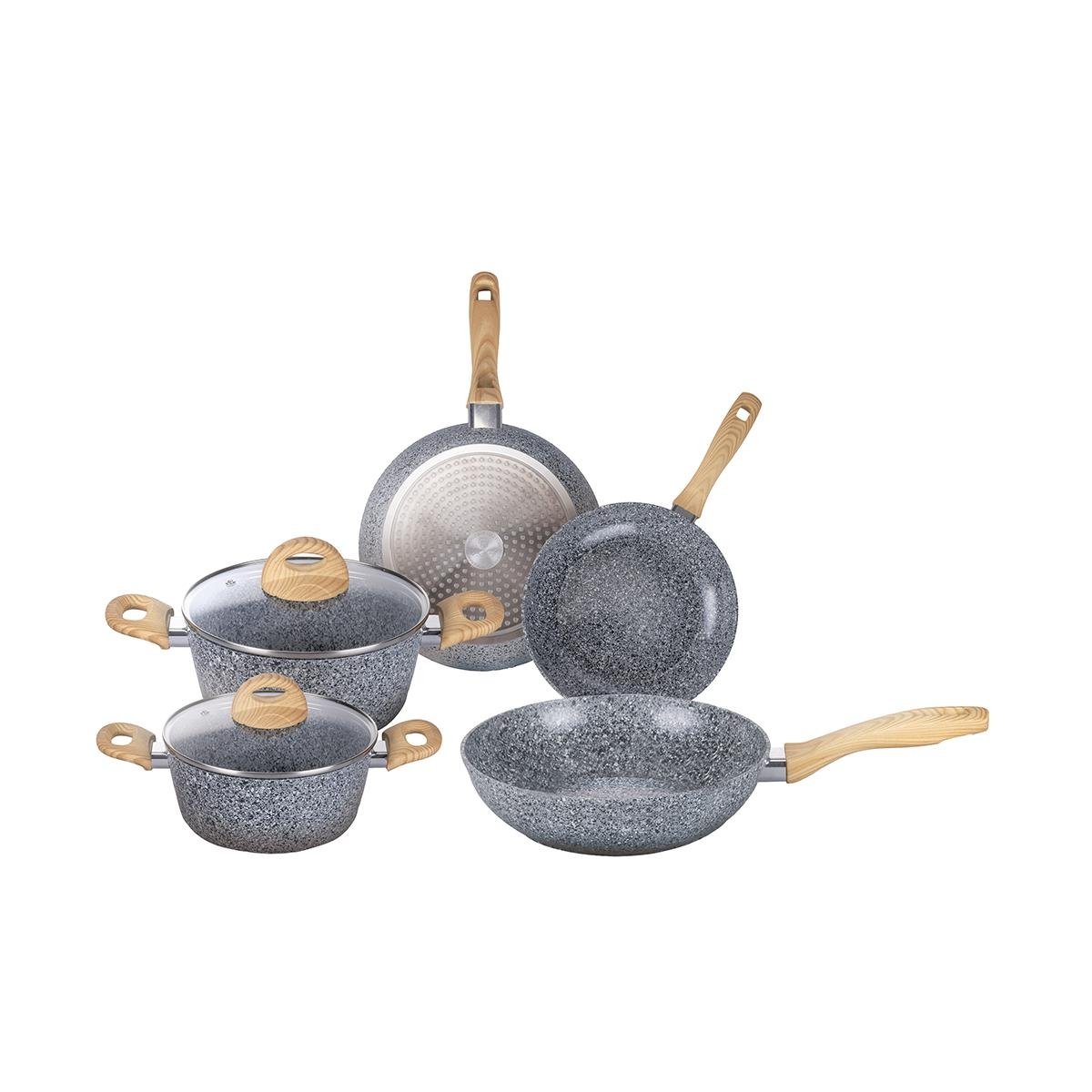 Juego de ollas antiadherentes de cerámica para inducción 7 piezas Alaska Promoción Juego de ollas antiadherentes de cerámica para inducción 7 piezas Alaska Promoción