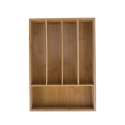 Organizador para cubiertos de madera con 5 compartimentos 35,5x25,5x5cm Kavira Venta