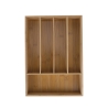 Organizador para cubiertos de madera con 5 compartimentos 35,5x25,5x5cm Kavira Venta