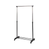 Perchero de metal con ruedas, 2 barras, porta zapatos 88x42,5cm Zulea Promoción