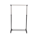Perchero de metal con ruedas, 2 barras, porta zapatos 88x42,5cm Zulea Rebajas
