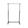 Perchero de metal con ruedas, 2 barras, porta zapatos 88x42,5cm Zulea Rebajas