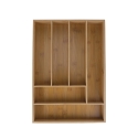 Organizador de cubiertos para cajón de 6 compartimentos de madera 43,2x30,5x5cm Viora Venta