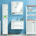 Mueble de baño con espejo en madera MDF lacada 60x15xh68 cm Bakira Venta