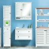 Mueble de baño con espejo en madera MDF lacada 60x15xh68 cm Bakira Venta