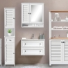 Mueble de baño con espejo en madera MDF lacada 60x15xh68 cm Bakira Rebajas